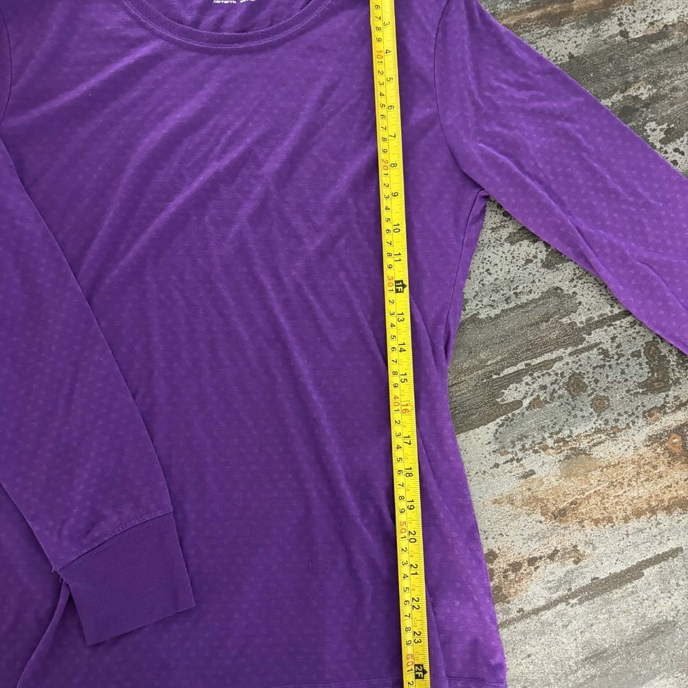 Carhartt Women's Vibrant Purple Long Sleeve Tee Size Medium - Picture 8 of 10